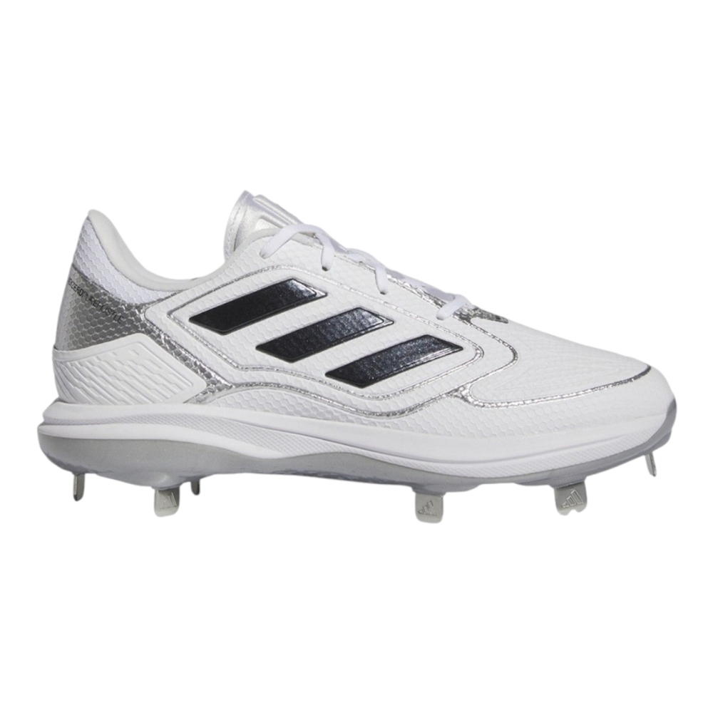 Adidas Adizero Women's PureHustle 3 TPU Cleats Softball White Black Cleats, 6.5 - Picture 2 of 10